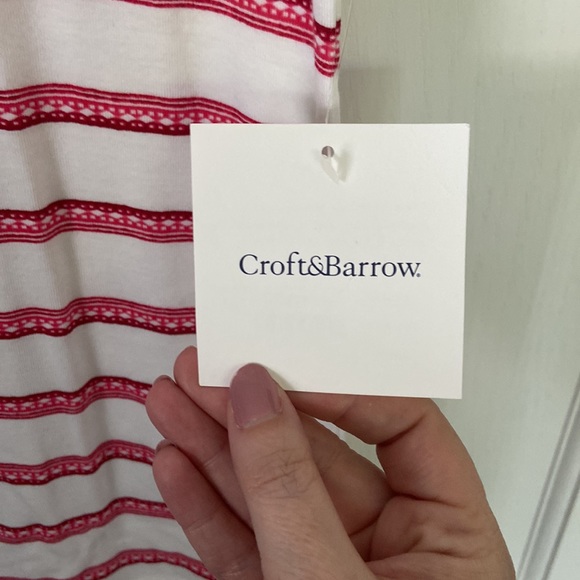 Croft & borrow Pink And White short sleeve Shirt - Picture 2 of 6